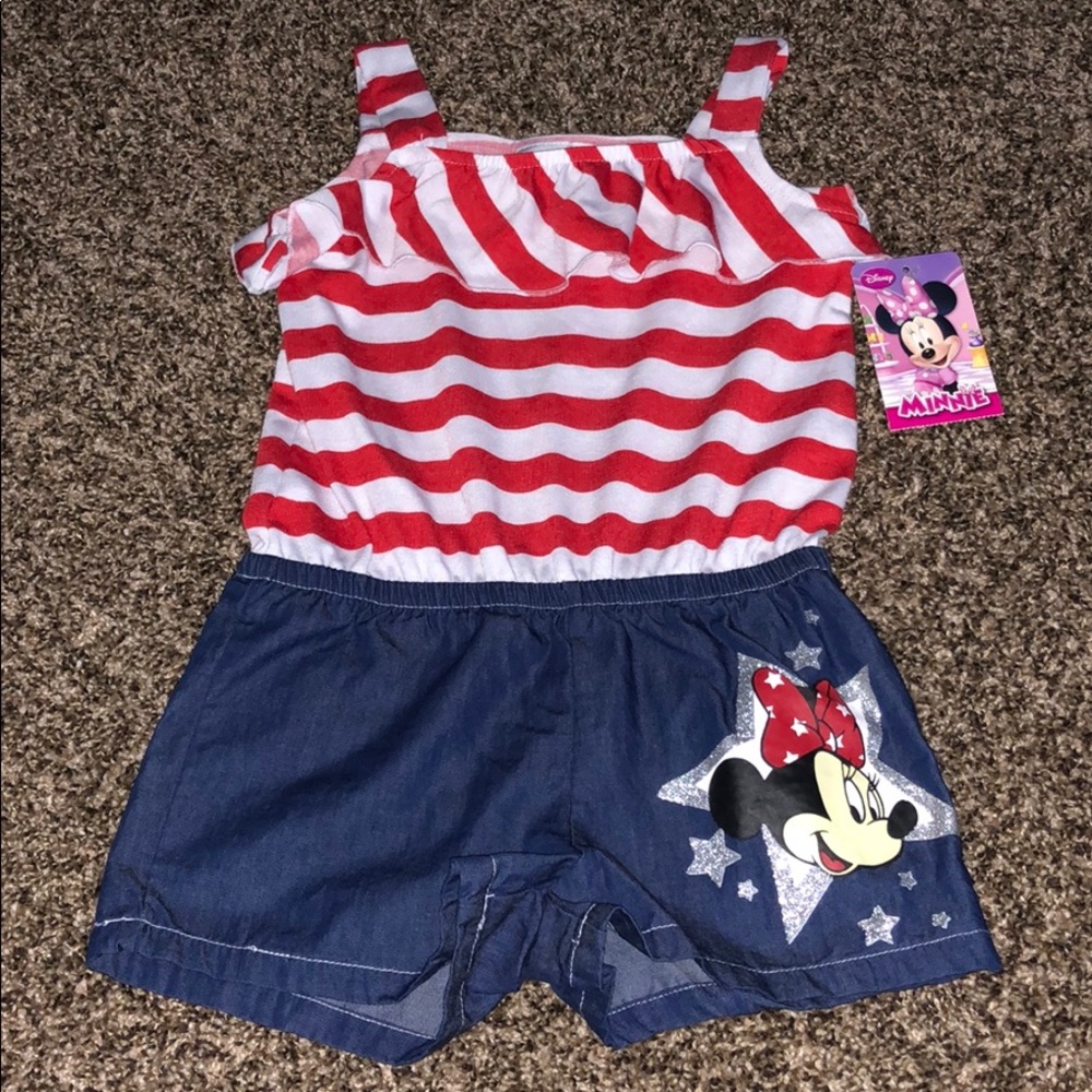 Disney Minnie Mouse  4T Romper NWT